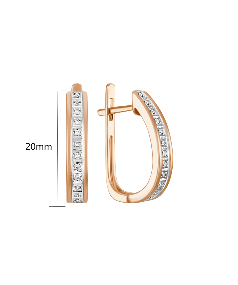 Auksiniai auskarai su deimantais - Auksiniai Auskarai su brangakmeniais - Goldinga