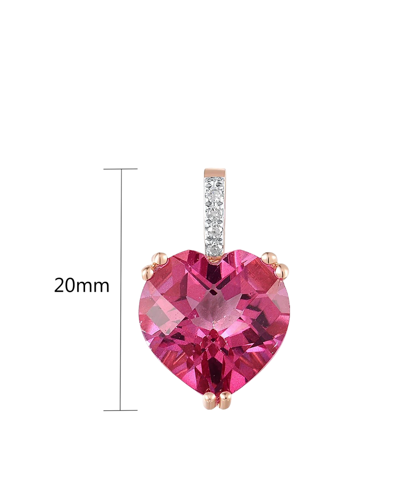 Auksinis pakabukas su topazu ir deimantais