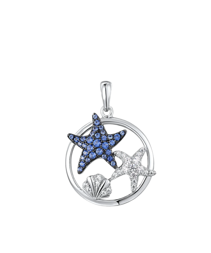 Sidabrinis pakabukas su cirkoniais "Žvaigždė"  - Goldinga