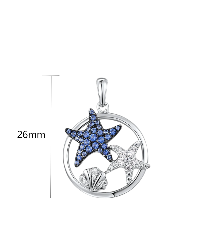 Sidabrinis pakabukas su cirkoniais "Žvaigždė"  - Goldinga