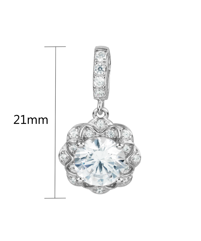 Sidabrinis pakabukas su cirkoniais - Sidabriniai pakabukai - Goldinga