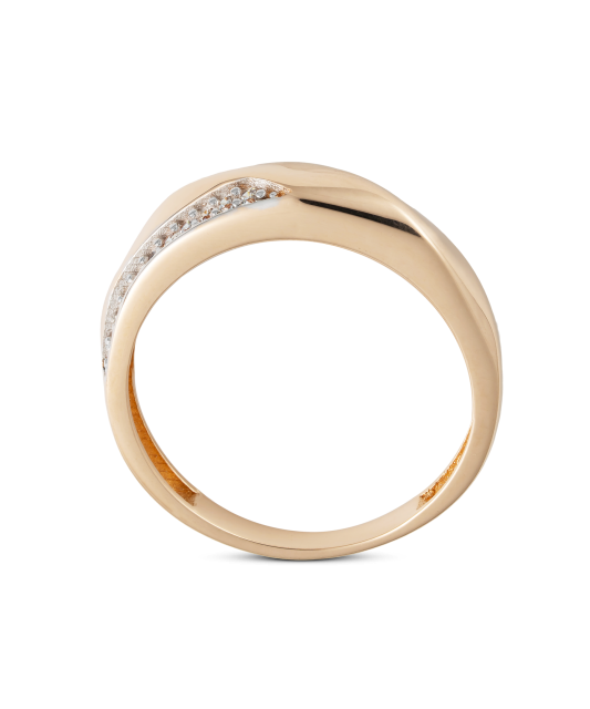 Auksinis žiedas su cirkoniais - Auksiniai žiedai - Goldinga