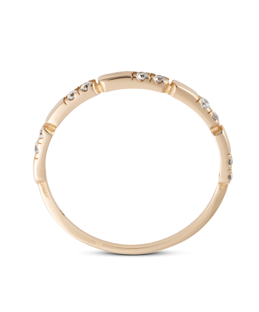 Auksinis žiedas su cirkoniais - Auksiniai žiedai - Goldinga
