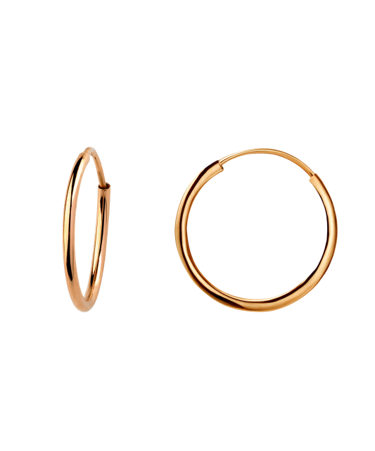 Auksiniai auskarai rinkutės 15mm - Auksiniai auskarai - Goldinga