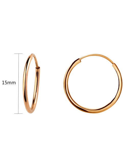 Auksiniai auskarai rinkutės 15mm - Auksiniai auskarai - Goldinga