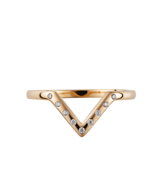 Auksinis žiedas su cirkoniais - Auksiniai žiedai - Goldinga