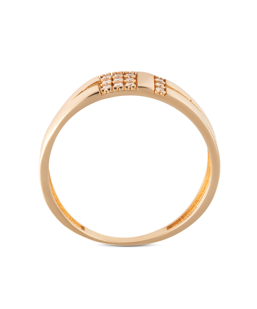 Auksinis žiedas su cirkoniais