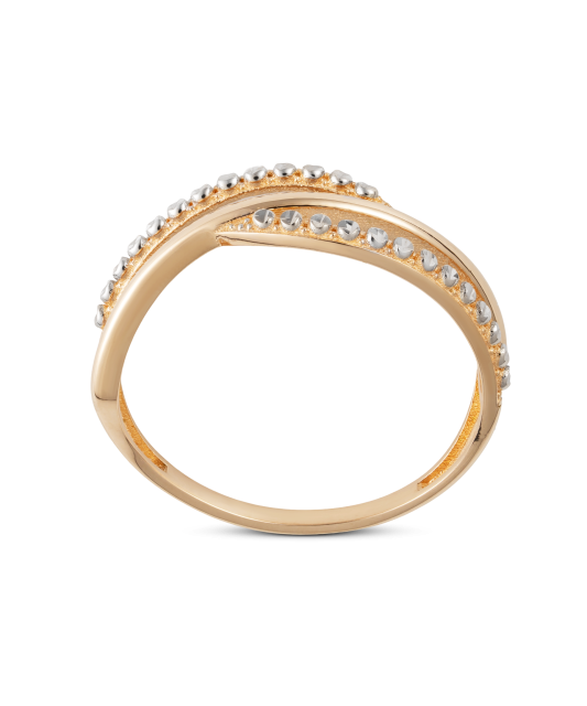 Auksinis žiedas su cirkoniais - Auksiniai žiedai - Goldinga