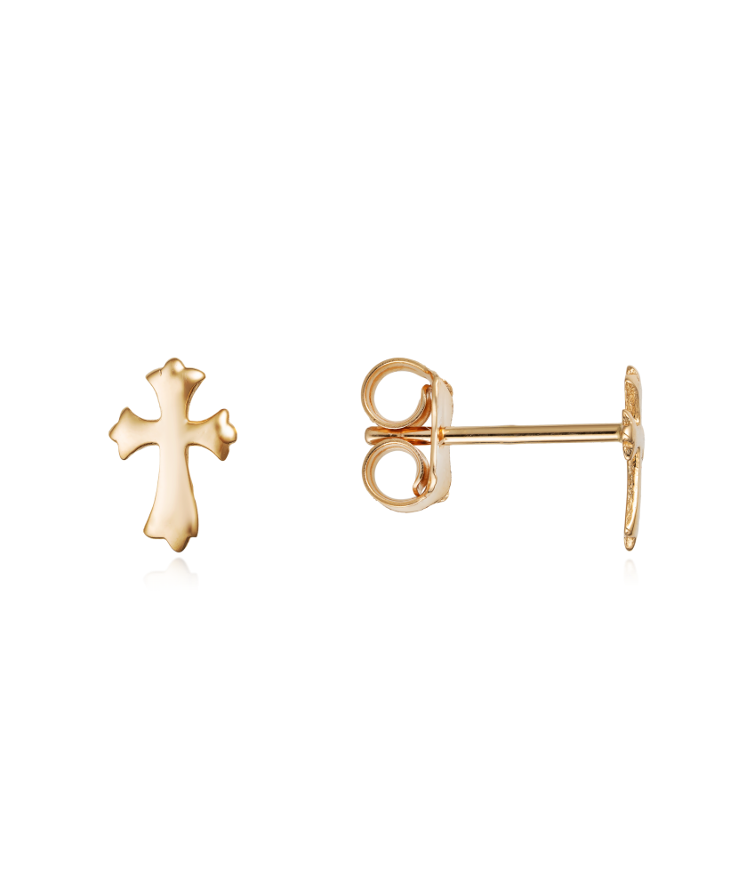 Auksiniai auskarai "Kryželis" - Auksiniai auskarai - Goldinga