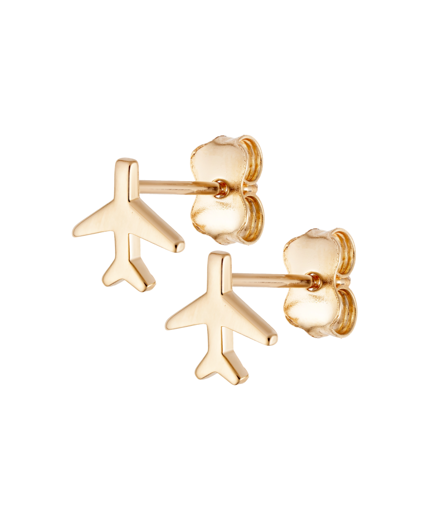 Auksiniai auskarai "Lėktuvas" - Auksiniai auskarai - Goldinga
