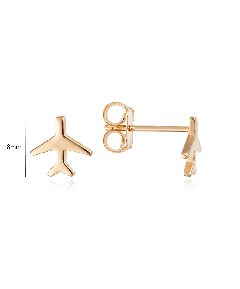 Auksiniai auskarai "Lėktuvas" - Auksiniai auskarai - Goldinga