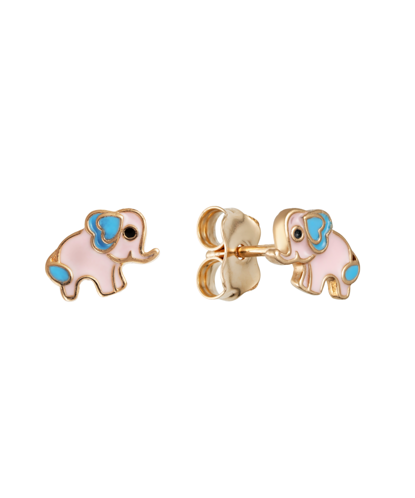 Auksiniai auskarai su emale - Auksiniai auskarai - Goldinga