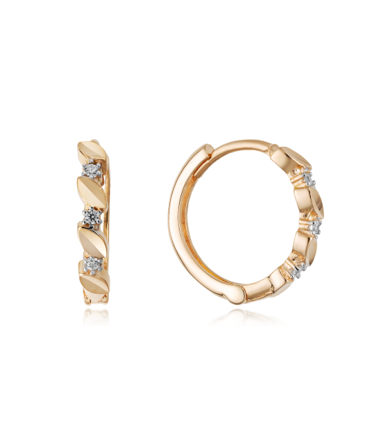 Auksiniai auskarai su cirkoniais