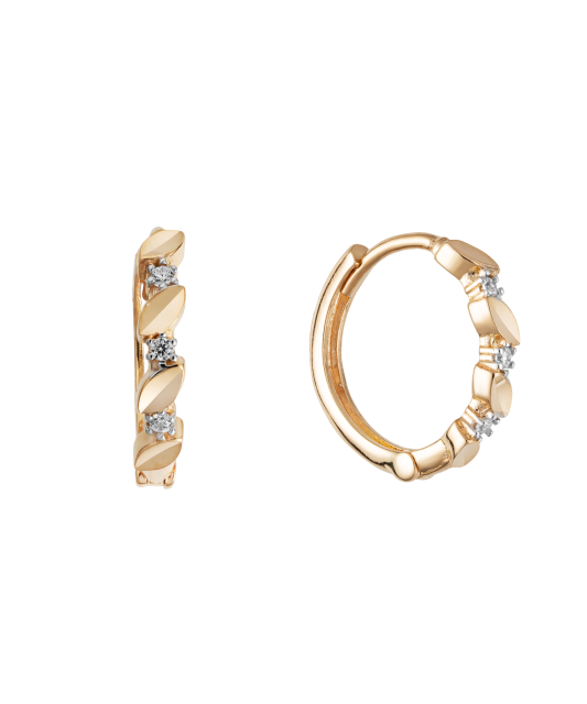 Auksiniai auskarai su cirkoniais