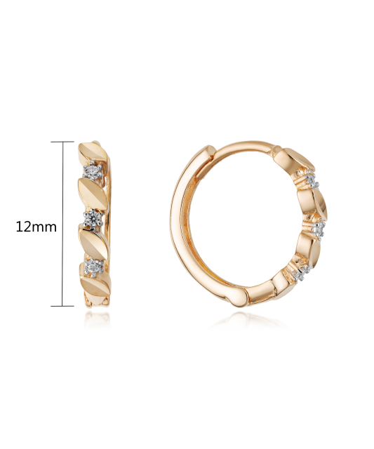 Auksiniai auskarai su cirkoniais