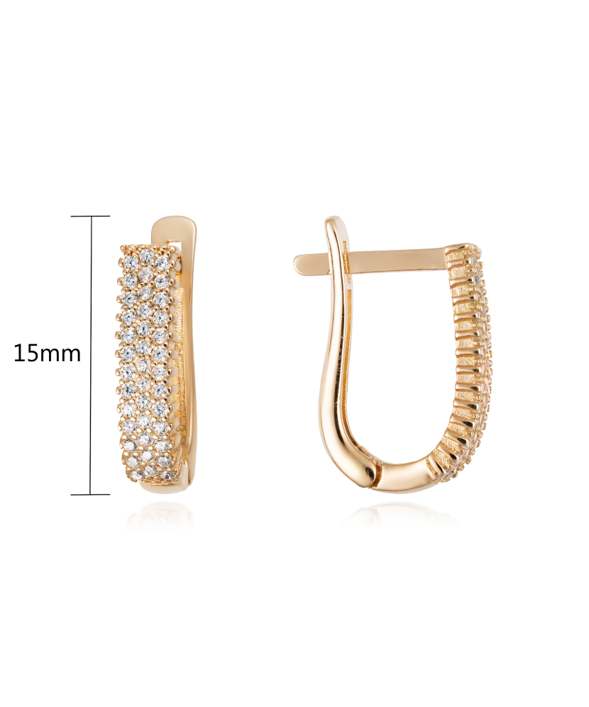 Auksiniai auskarai su cirkoniais