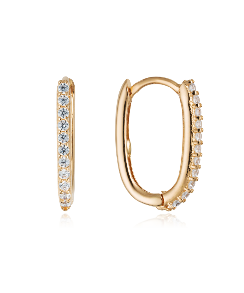 Auksiniai auskarai su cirkoniais