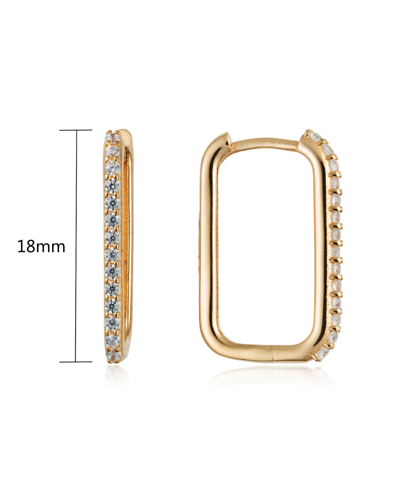 Auksiniai auskarai su cirkoniais