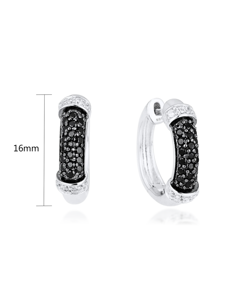 Sidabriniai auskarai su cirkoniais ir špineliais  - Goldinga