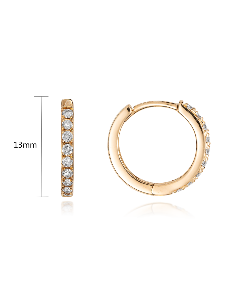 Auksiniai auskarai su deimantais - Auksiniai Auskarai su brangakmeniais - Goldinga