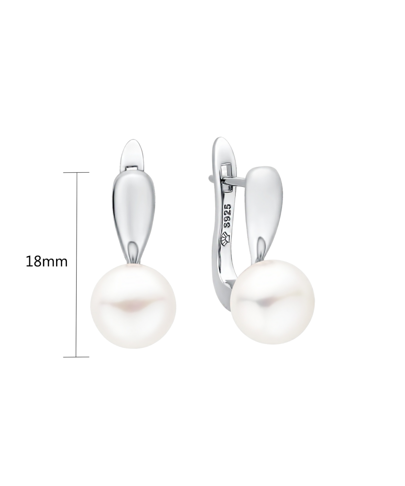 Sidabriniai auskarai su perlais - Auskarai su perlais - Goldinga