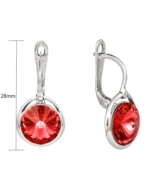 Sidabriniai auskarai su kristalais - Sidabriniai auskarai - Goldinga