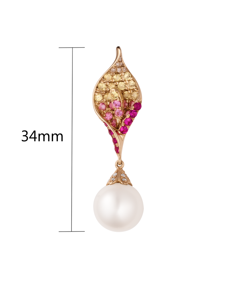 Auksinis pakabukas su deimantais ir perlu  - Goldinga