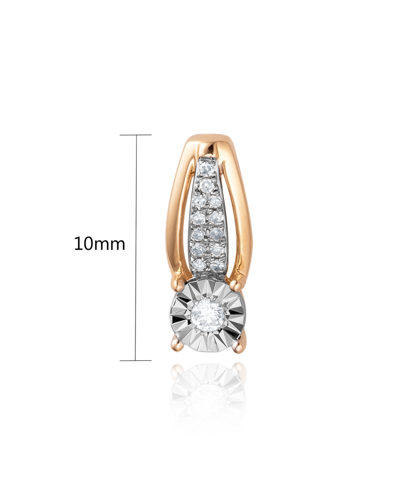 Auksinis pakabukas su deimantais - Pakabukai su brangakmeniais - Goldinga