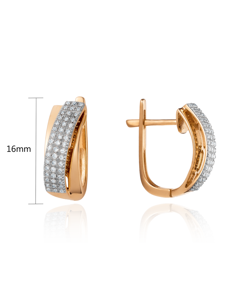 Auksiniai auskarai su deimantais - Auksiniai Auskarai su brangakmeniais - Goldinga