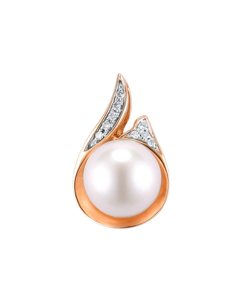 Auksinis pakabukas su deimantais ir perlu  - Goldinga