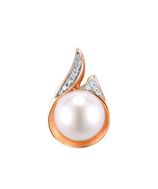 Auksinis pakabukas su deimantais ir perlu  - Goldinga