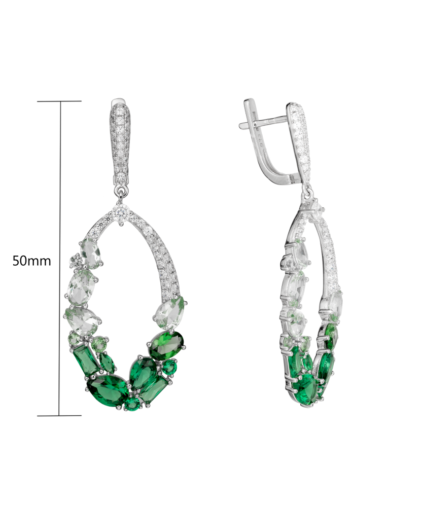 Sidabriniai auskarai su cirkoniais  - Goldinga