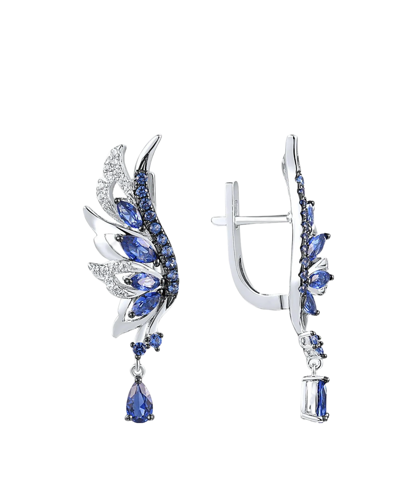 Sidabriniai auskarai su cirkoniais - Sidabriniai auskarai - Goldinga