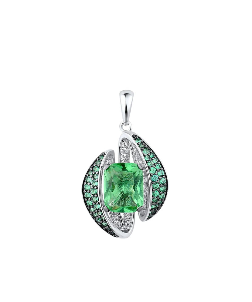 Sidabrinis pakabukas su cirkoniais ir špineliais  - Goldinga