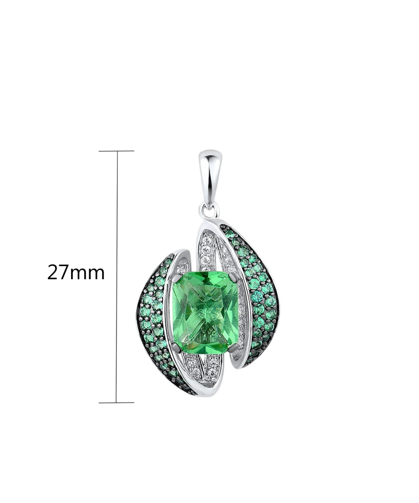 Sidabrinis pakabukas su cirkoniais ir špineliais  - Goldinga