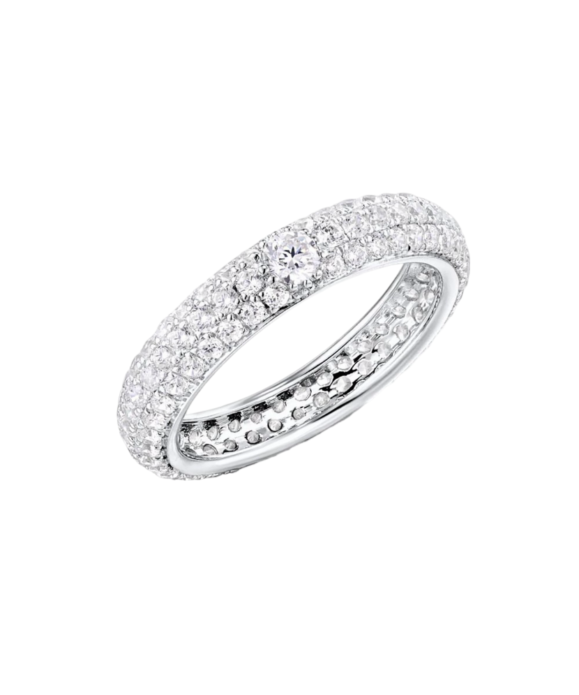 Sidabrinis žiedas su cirkoniais  - Goldinga