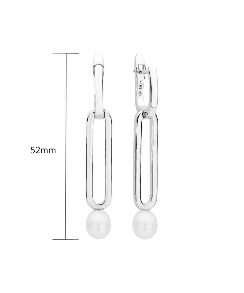 Sidabriniai auskarai su perlais  - Goldinga