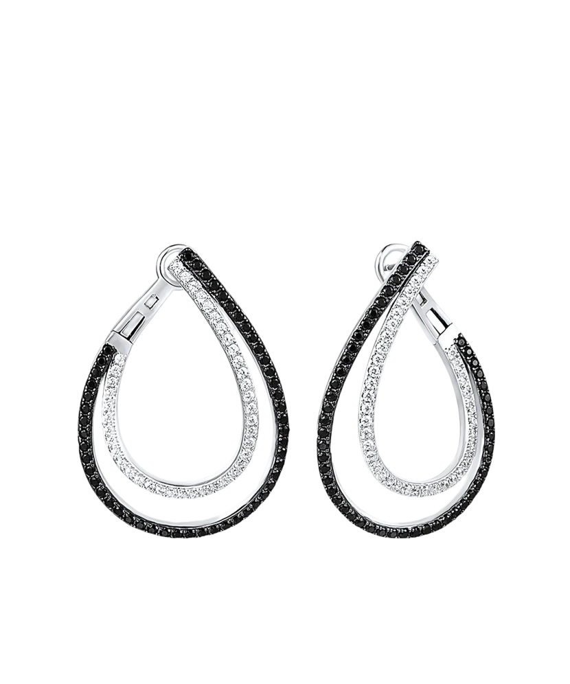 Sidabriniai auskarai su špineliais ir cirkoniais  - Goldinga