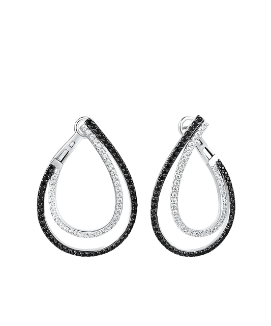 Sidabriniai auskarai su špineliais ir cirkoniais  - Goldinga