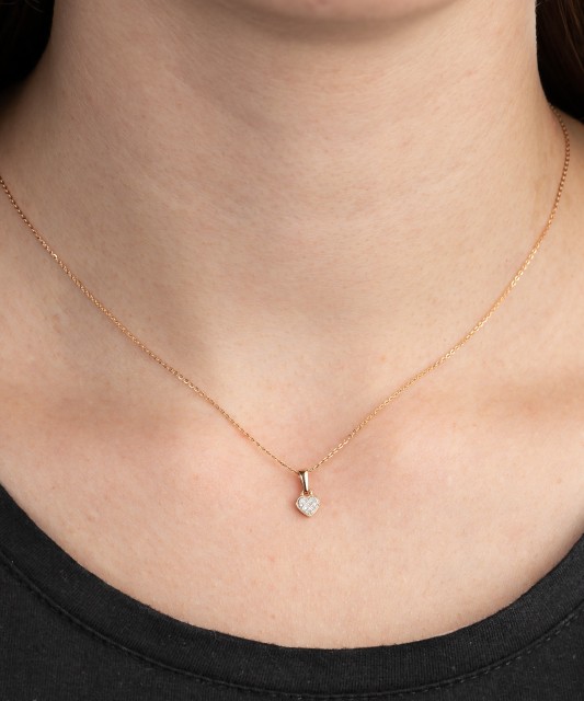 Balto aukso pakabukas su deimantais