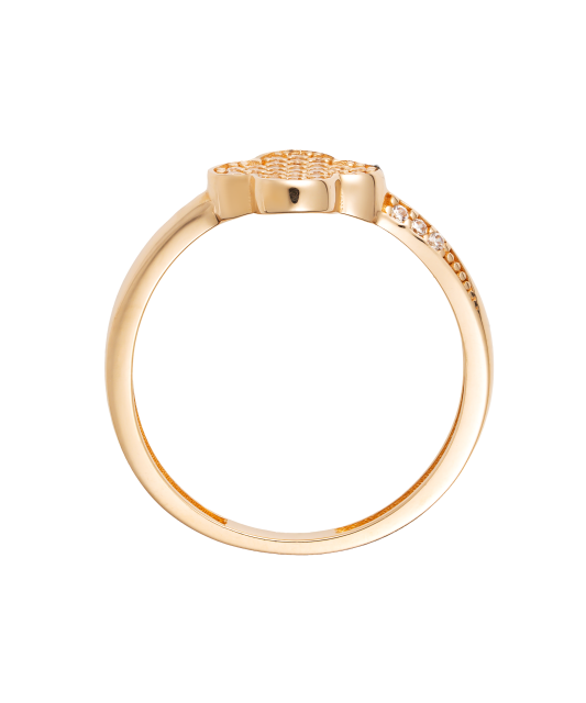 Auksinis žiedas su cirkoniais - Auksiniai žiedai - Goldinga