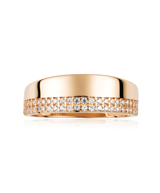 Auksinis žiedas su cirkoniais