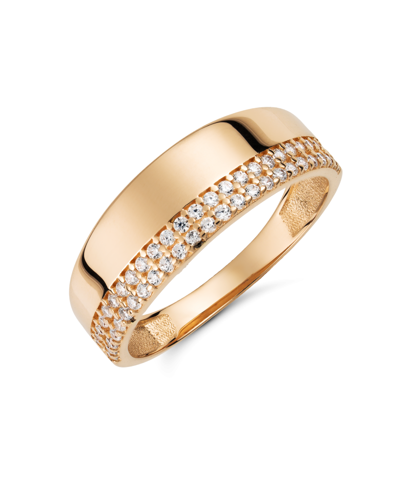 Auksinis žiedas su cirkoniais