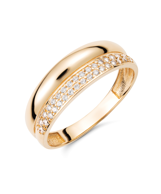 Auksinis žiedas su cirkoniais