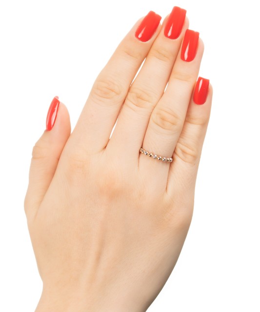 Auksinis žiedas su cirkoniais - Auksiniai žiedai - Goldinga