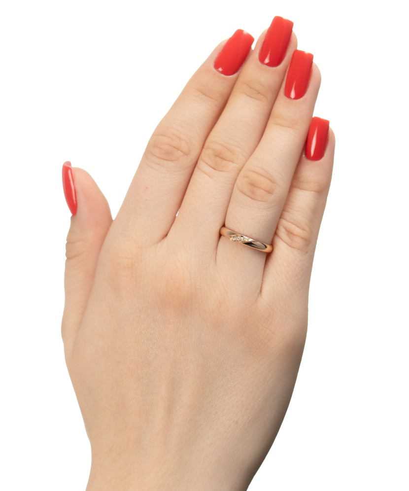 Auksinis žiedas su cirkoniais