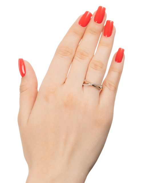 Auksinis žiedas su cirkoniais