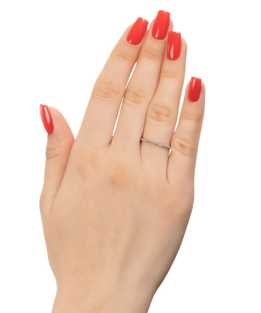 Balto aukso žiedas - Auksiniai žiedai - Goldinga