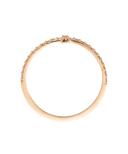 Auksinis žiedas su cirkoniais - Auksiniai žiedai - Goldinga