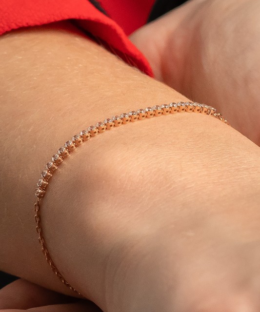 Auksinė apyrankė su cirkoniais